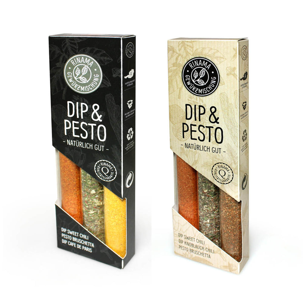 3er Set in Vitro DIP & PESTO 2 fach sortiert.